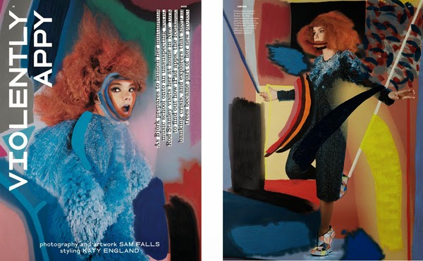 Editorial de moda protagonizada por Björk de Sam Falls | Stylefeelfree